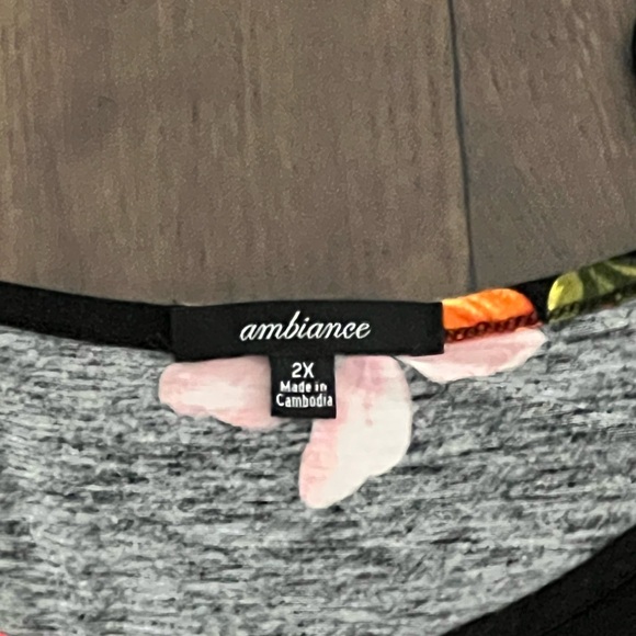 Ambiance Black and Orange Relaxed Camisole - Picture 4 of 4